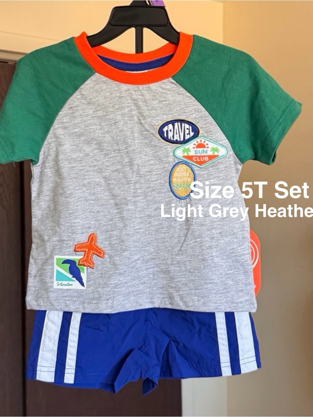 Wonder Nation Toddler Boys Short Sleeve Graphic Tee and Shorts Set, 5T